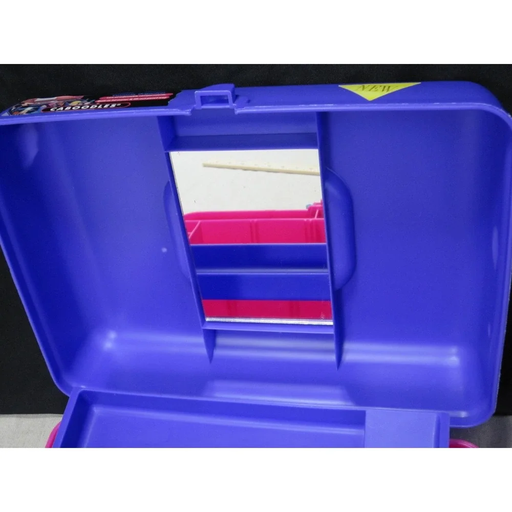 Vintage Caboodles Organizer Vanity Purple Pink Makeup Case Cosmetic Storage 2762